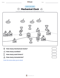 Mechanical Clock printable worksheet preview