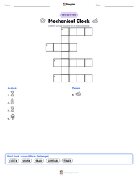 Mechanical Clock printable worksheet preview