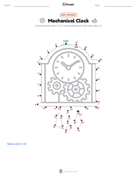 Mechanical Clock printable worksheet preview