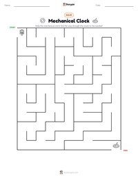 Mechanical Clock printable worksheet preview