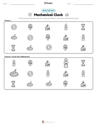 Mechanical Clock printable worksheet preview