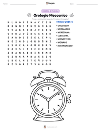 Anteprima della scheda stampabile di Orologio Meccanico