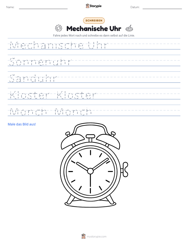 Schreibübung
