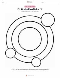 Page de coloriage Orbites Planétaires pour les enfants