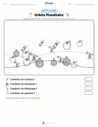 Aperçu de la feuille de travail imprimable Orbites Planétaires