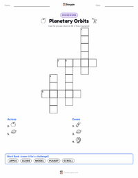 Planetary Orbits printable worksheet preview