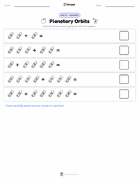 Planetary Orbits printable worksheet preview