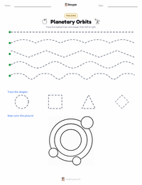 Planetary Orbits printable worksheet preview