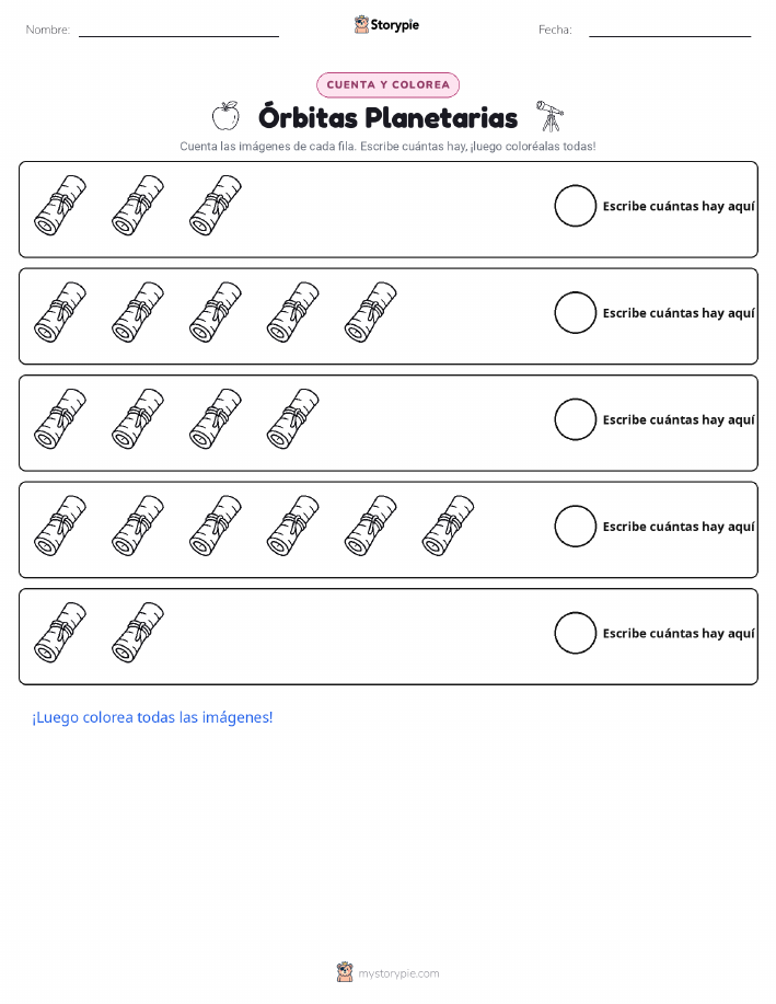 Contar y Colorear