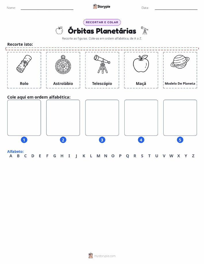 Recortar & Colar Alfabeto
