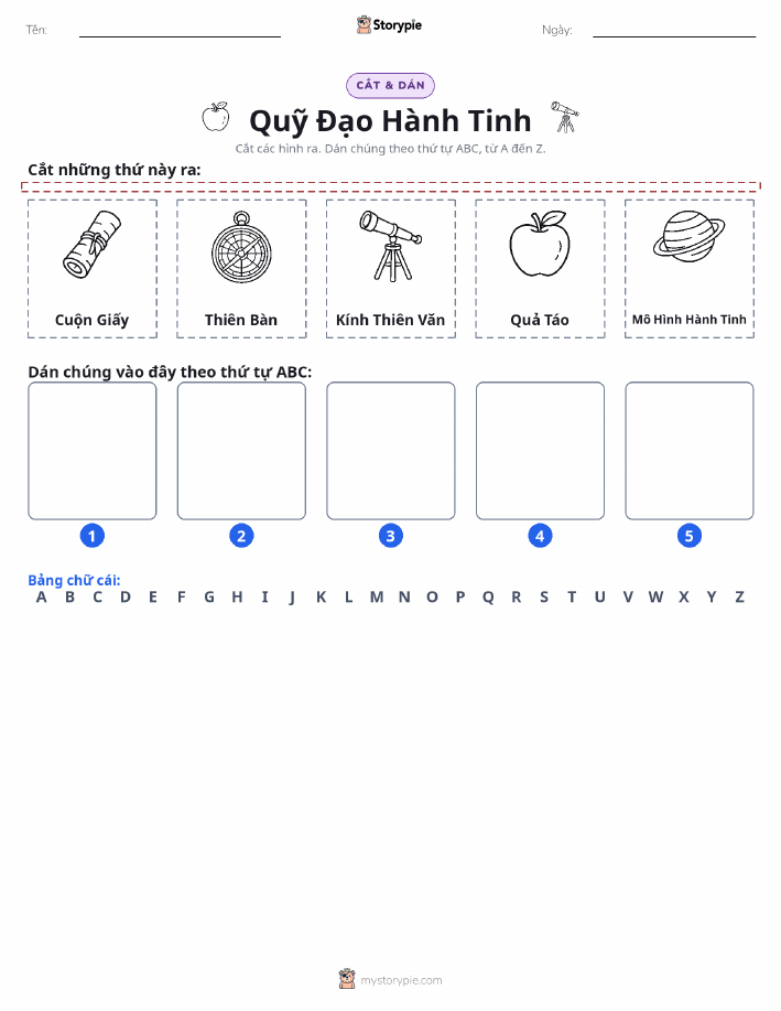 Cắt & Dán Chữ Cái