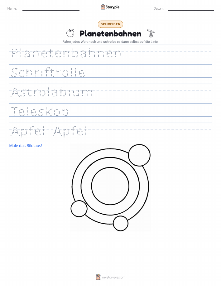 Schreibübung