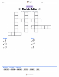 Electric Guitar printable worksheet preview
