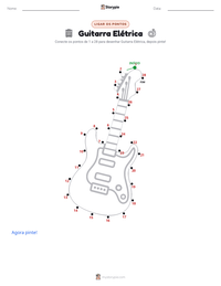 Prévia da folha de atividades imprimível Guitarra Elétrica