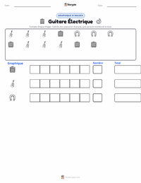 Aperçu de la feuille de travail imprimable Guitare Électrique