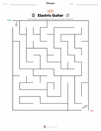 Electric Guitar printable worksheet preview