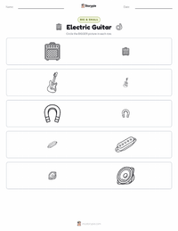 Electric Guitar printable worksheet preview
