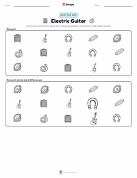 Electric Guitar printable worksheet preview