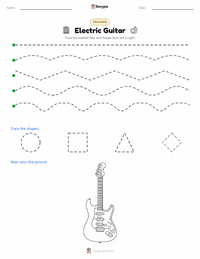 Electric Guitar printable worksheet preview