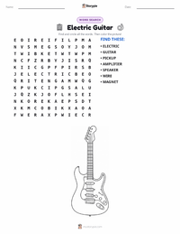 Electric Guitar printable worksheet preview