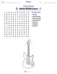 Podgląd drukowalnego arkusza ćwiczeń Gitara elektryczna