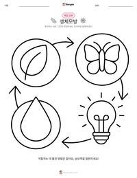 생체모방 인쇄 가능한 워크시트 미리보기