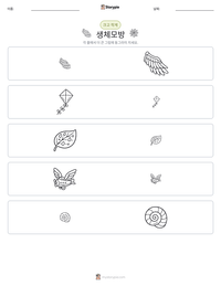 생체모방 인쇄 가능한 워크시트 미리보기