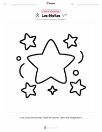 Page de coloriage Étoiles pour les enfants