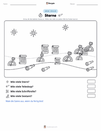 Sterne druckbare Arbeitsblatt Vorschau