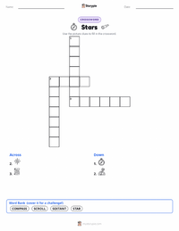 Stars printable worksheet preview