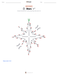 Stars printable worksheet preview