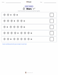 Stars printable worksheet preview