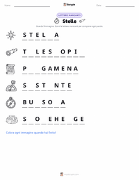 Anteprima della scheda stampabile di Stelle