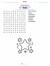 Anteprima della scheda stampabile di Stelle