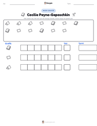 Cecilia Payne-Gaposchkin yazdırılabilir çalışma sayfası önizlemesi