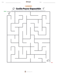 Aperçu de la feuille de travail imprimable Cecilia Payne-Gaposchkin