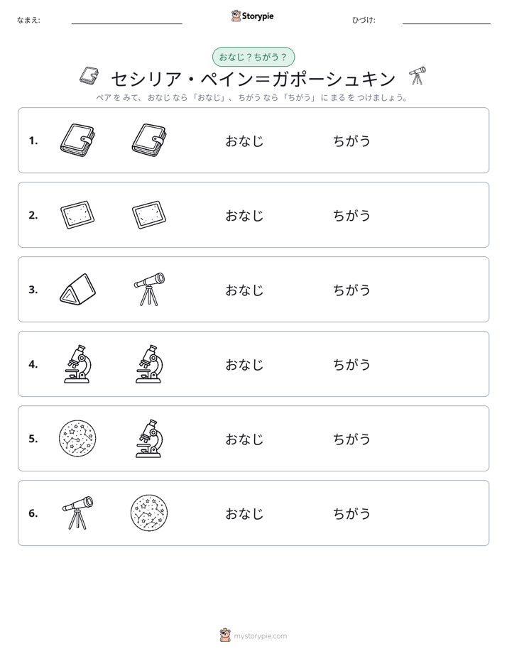 同じか違うか