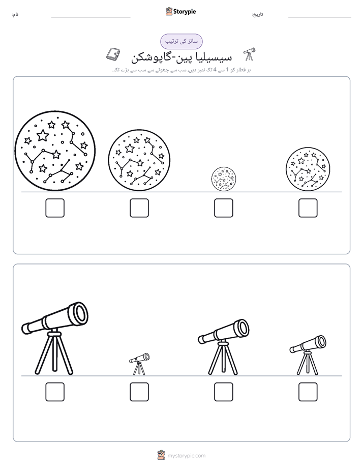 سائز کی ترتیب