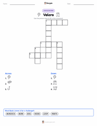Velcro printable worksheet preview