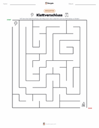 Velcro druckbare Arbeitsblatt Vorschau
