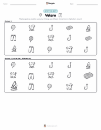 Velcro printable worksheet preview