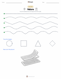 Velcro printable worksheet preview