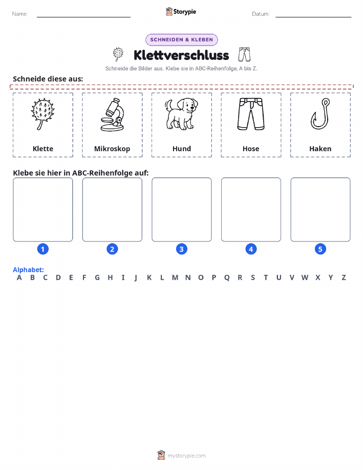 Schneiden & Einfügen Alphabet