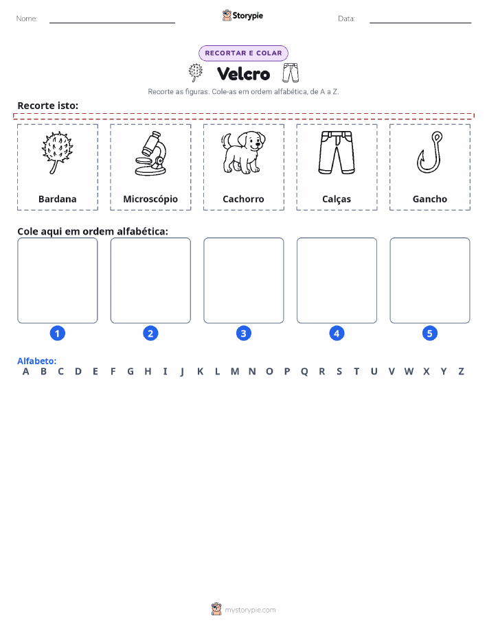 Recortar & Colar Alfabeto