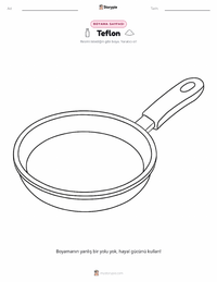 Teflon çocuklar için boyama sayfası