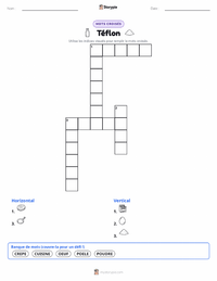 Aperçu de la feuille de travail imprimable Téflon
