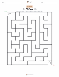 Aperçu de la feuille de travail imprimable Téflon