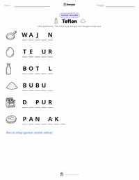 Prabaca lembar kerja cetak Teflon