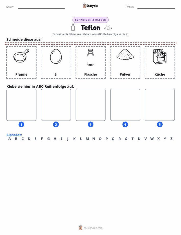 Schneiden & Einfügen Alphabet