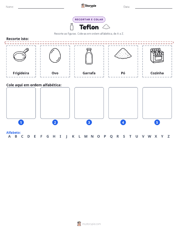 Recortar & Colar Alfabeto